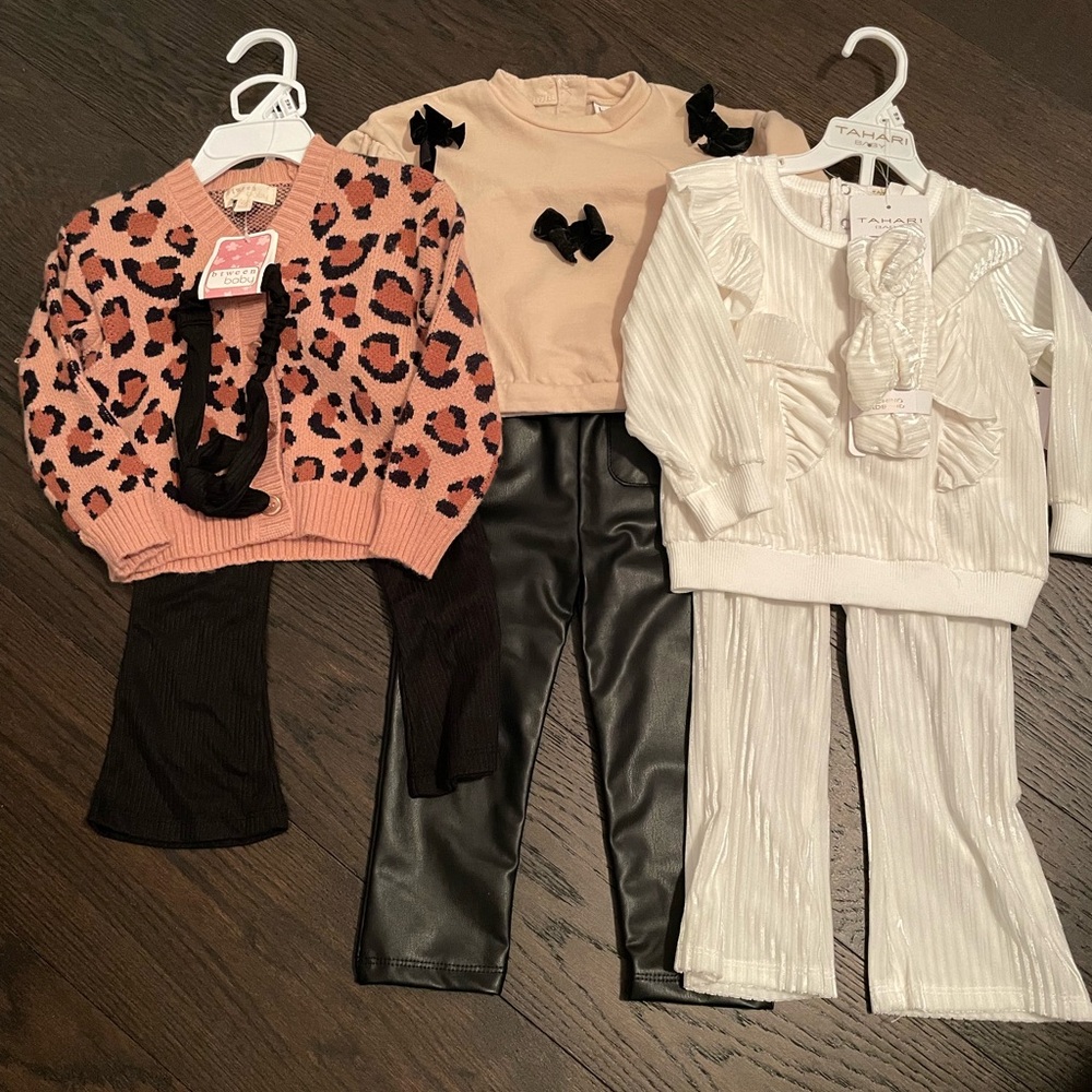 NWT baby girls fall winter 3 outfit lot size 18 months